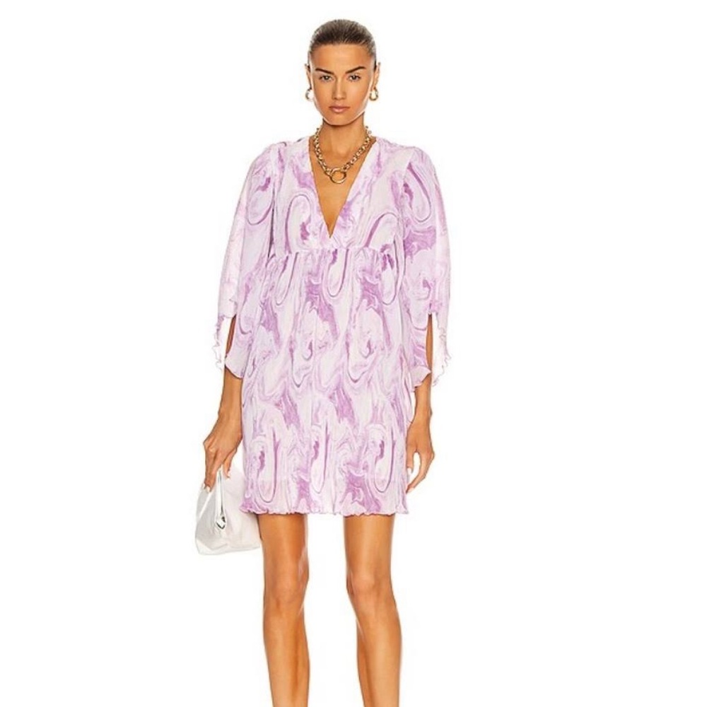 Ganni Orchid Bloom Babydoll Dress